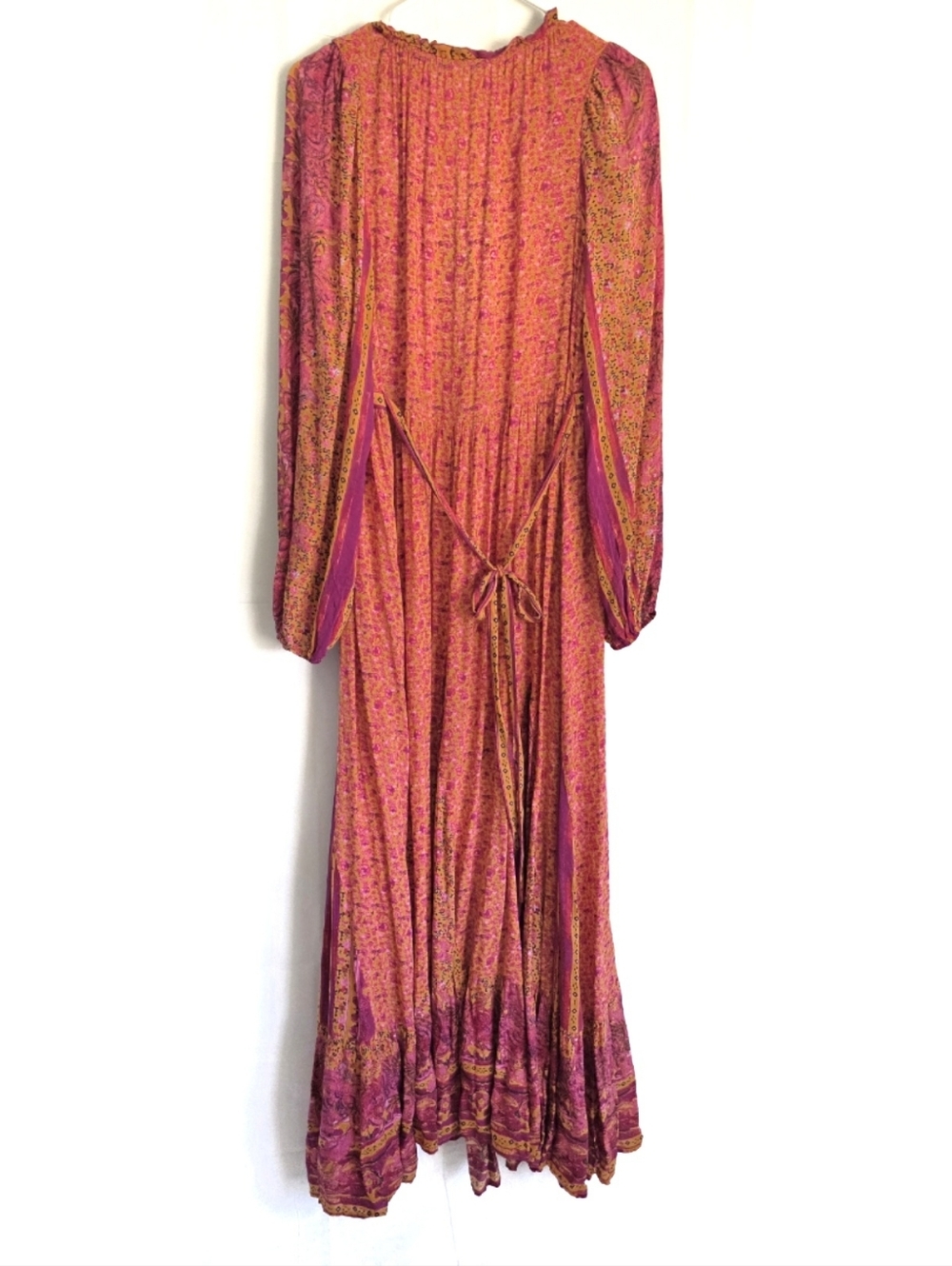 FREE PEOPLE 'Happy Feelings' Golden Combo Boho Festival Dress M - Picture 8 of 9